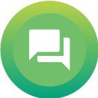 The Adopter Hub speech bubble icon