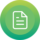 White document icon on a green circle background
